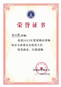 专业委员会优秀主任