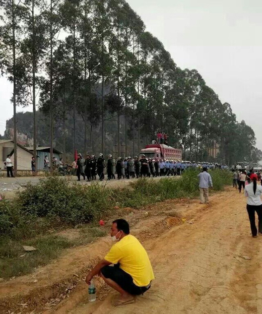 广东罗定群众抗议建垃圾焚烧厂 发生冲突