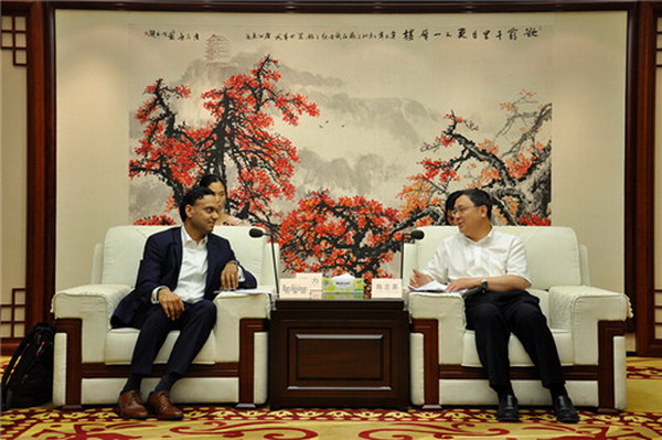 陈志英常务副市长会见百事公司大中华区总裁兼首席执行官柯睿楠