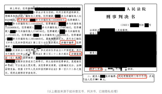 跨境电诈团队组长，涉案诈骗数额600多万，经辩护，检察院法院采纳意见，判3年10个月