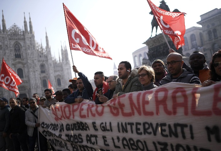 意大利多地再迎交通大罢工   由24小时缩短为4小时（图）