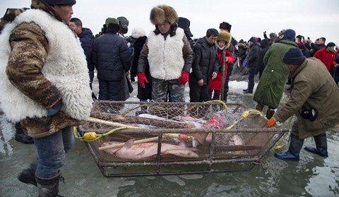 查干湖冬捕大幕开启 