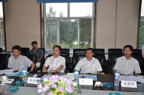 牡丹江市市委常委,副市长周景隆,牡丹江市科技局局长唐丹,副局长林青