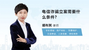 电信诈骗立案需要什么条件?