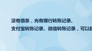 没有借条，光有银行转账记录、支付宝转账记录、微信转账记录，可以起诉嘛