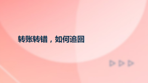 转账转错，如何追回